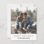 Stijlvol kerstfeest | Moderne minimale foto van Tr Feestdagenkaart (Voorkant)