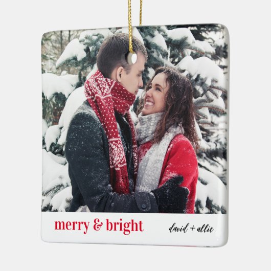 Stijlvol kerstfeest | Moderne versiering Keramisch Ornament (Links)