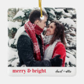 Stijlvol kerstfeest | Moderne versiering Keramisch Ornament (Voorkant)