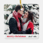 Stijlvol kerstfeest | Moderne versiering Keramisch Ornament (Voorkant)