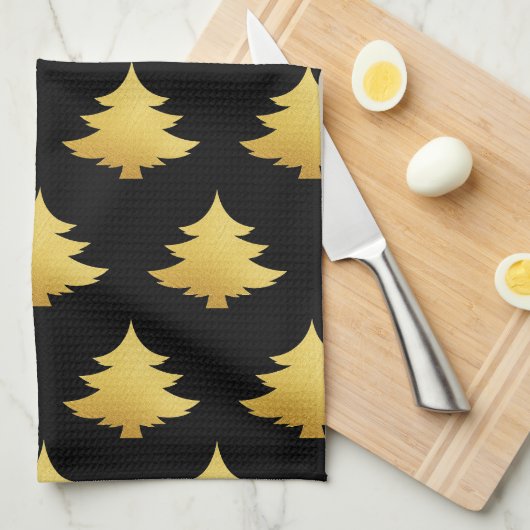 Stijlvol kerstfeest theedoek (Quarter Fold)