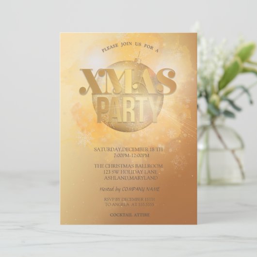 Stijlvol kerstfeest voor kerstfeest kaart (Staand voorkant)