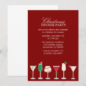 Stijlvol kerstfeestje kaart (Voorkant / Achterkant)