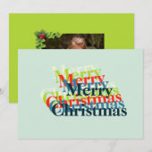 Stijlvol kerstfotosjabloon feestdagenkaart (Voorkant / Achterkant)