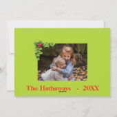 Stijlvol kerstfotosjabloon feestdagenkaart (Achterkant)