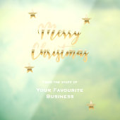 Stijlvol kerstgoud met metaal raamsticker (Vel 3)