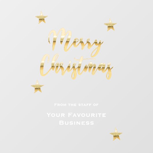 Stijlvol kerstgoud met metaal raamsticker (Vel)