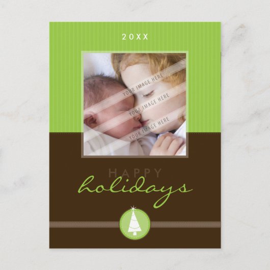 STIJLVOL KERSTMIS BRIEFKAART :: stripedstitch 6P (Voorkant)