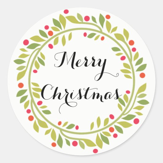 Stijlvol kersttaarster ronde sticker (Voorkant)