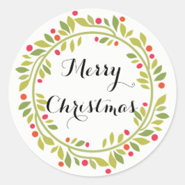 Stijlvol kersttaarster ronde sticker