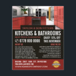 Stijlvol keukenontwerp, keuken- en badkamer Fitter Flyer<br><div class="desc">Stylish Kitchen Design,  Kitchen & Bathroom Fitter Company Adverteren Flyer door de winkel van het Visitekaartje.</div>