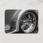 Stijlvol klasje, zilveren Chrome. Visitekaartje (Achterkant)