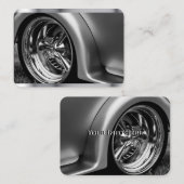 Stijlvol klasje, zilveren Chrome. Visitekaartje (Voorkant / Achterkant)