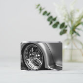 Stijlvol klasje, zilveren Chrome. Visitekaartje (Staand voorkant)