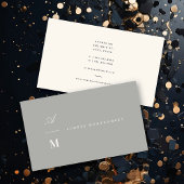 Stijlvol klassiek dubbel monogram modern minimalis visitekaartje