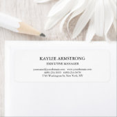 Stijlvol klassiek, eenvoudig wit etiket (Insitu)