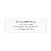 Stijlvol klassiek, eenvoudig wit etiket (Voorkant)