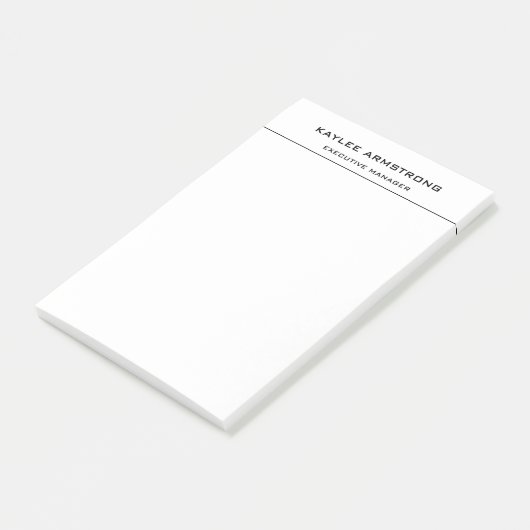 Stijlvol klassiek, eenvoudig wit post-it® notes (Schuin)