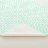 Stijlvol klassiek groen en wit Sherpa Blanket Sherpa Deken (3/4)