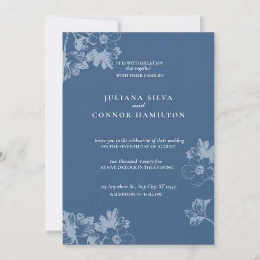 Stijlvol klassiek kalligrafiescript, eenvoudig ele kaart (Voorkant)