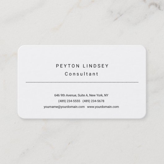 Stijlvol klassiek professioneel ontwerp visitekaartje (Voorkant)