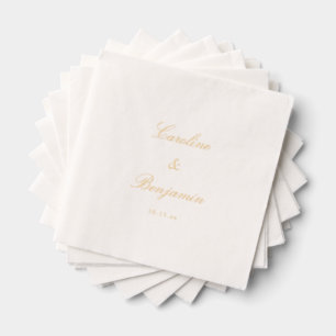 Stijlvol Klassiek Schrift Elegant Trouw Aangepast Folie Servetten