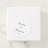 Stijlvol klassiek script elegant Weddenschap Custo Bedankjes Labels (In situ)