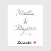 Stijlvol klassiek script elegant Weddenschap Custo Sticker (Vel)