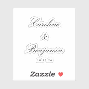 Stijlvol klassiek script elegant Weddenschap Custo Sticker