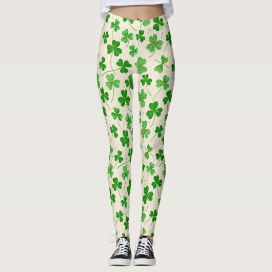 Stijlvol klaverblad leggings (Voorkant)