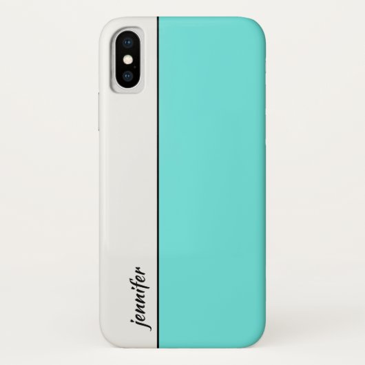 Stijlvol kleurenblok met Jouw naam Case-Mate iPhone Case (Achterkant)