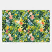 Stijlvol kleurrijk Abstract botanisch kunstpatroon Inpakpapier Vel (Voorkant 3)