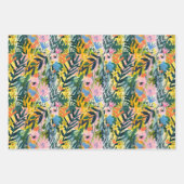 Stijlvol kleurrijk Abstract botanisch kunstpatroon Inpakpapier Vel (Voorkant 2)