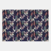 Stijlvol kleurrijk botanisch groen patroon inpakpapier vel (Voorkant 2)