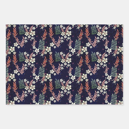 Stijlvol kleurrijk botanisch groen patroon inpakpapier vel (Voorkant 2)