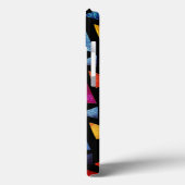 Stijlvol Kleurrijk Driehoekjes Patroon Monogram Case-Mate iPhone Case (Achterkant / Links)