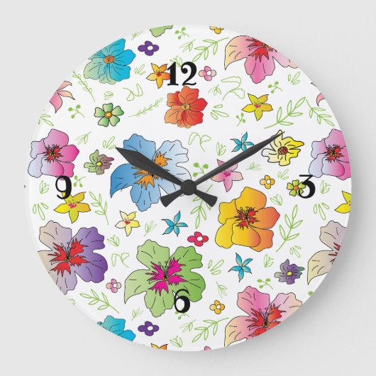 Stijlvol, kleurrijk ontwerp van het ventilatorpatr grote klok (Voorkant)
