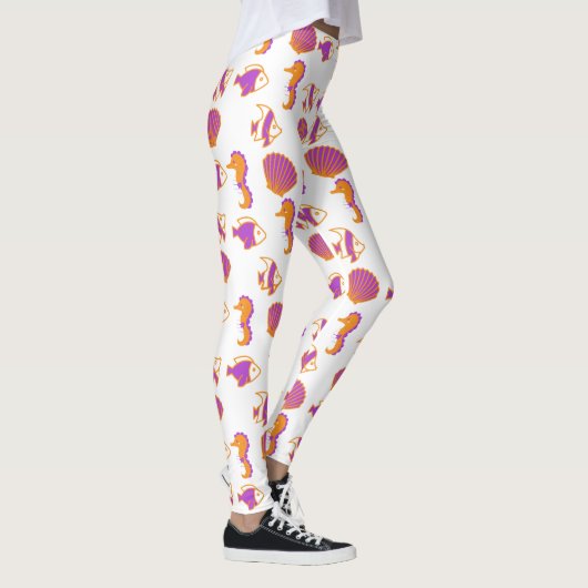 Stijlvol, kleurrijk Zee leven onderwaterpatroon Leggings (Rechts)