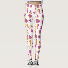 Stijlvol, kleurrijk Zee leven onderwaterpatroon Leggings