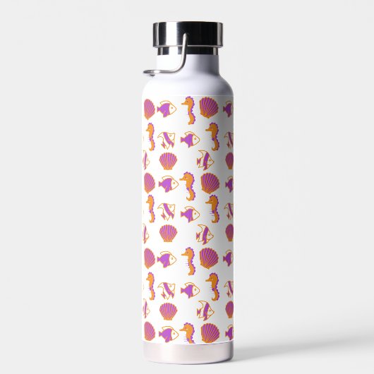 Stijlvol, kleurrijk Zee leven onderwaterpatroon Waterfles (Rechts)