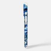 Stijlvol kobaltblauw bloemmotief Case-Mate iPhone case (Achterkant / Links)