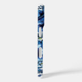 Stijlvol kobaltblauw bloemmotief Case-Mate iPhone case (Achterkant / Rechts)