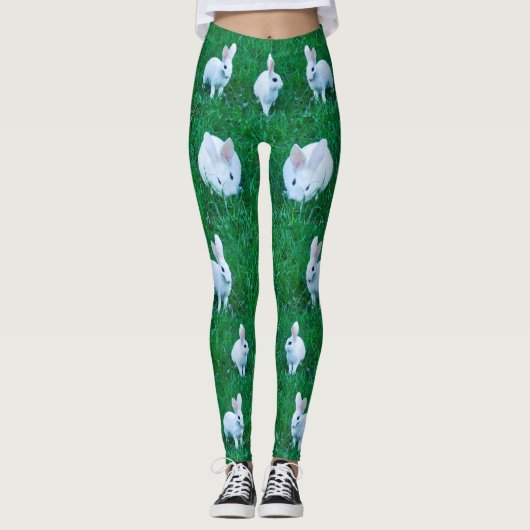 Stijlvol konijnengras leggings (Voorkant)