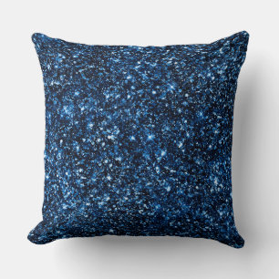 Stijlvol Koningsblauw Glitter Glam Patroon Kussen