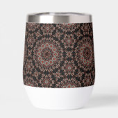 Stijlvol Koper & Roos Goud Mandala Dot Art Design (Achterkant)