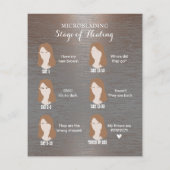 Stijlvol koper voor microblading Aftercare Instruc Flyer (Achterkant)