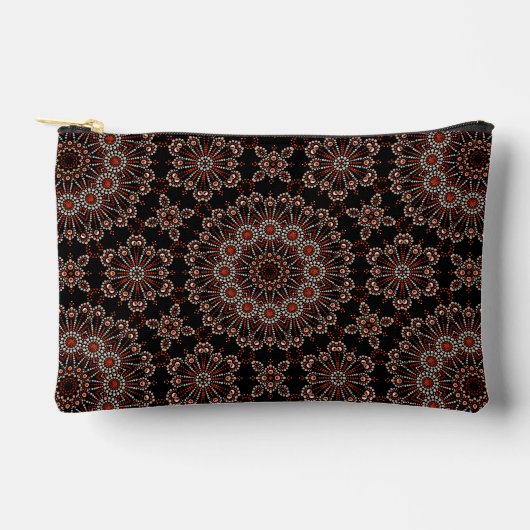 Stijlvol koperen en Rozen gouden Mandala Dot Desig Etui (Voorkant)