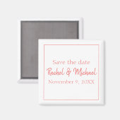 Stijlvol koraal en wit magneet (Voorkant / Achterkant)