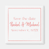 Stijlvol koraal en wit magneet (Voorkant)