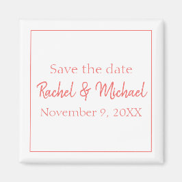 Stijlvol koraal en wit magneet